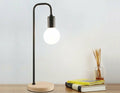 Modern Black Table Lamp Desk Light Timber Base Bedside Bedroom